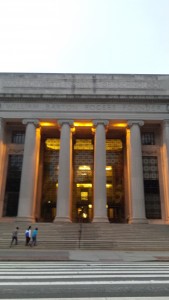 The entrance to the Building 7 - the Rogers Building which is at the heart of the sprawling MIT campus.