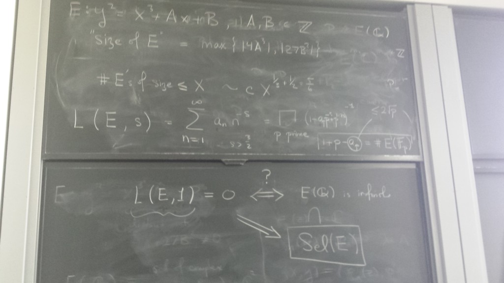 Just some number theory on the blackboard